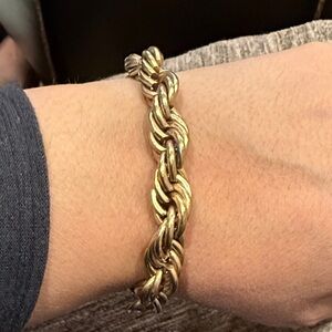 Elegant Gold-Tone Braided Bracelet